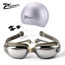 CMH очки для мужчин, анти-туман, большая коробка, гальванические очки для дайвинга, женские очки для близорукости, для взрослых, с затычкой для ушей, плавательные очки, водонепроницаемые