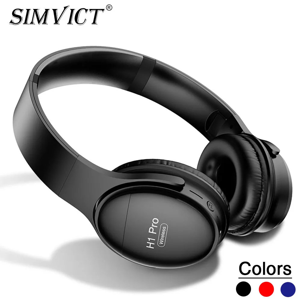 Simvict повязка Складные Bluetooth наушники Беспроводная гарнитура с шумоподавлением Поддержка TF карта с микрофоном