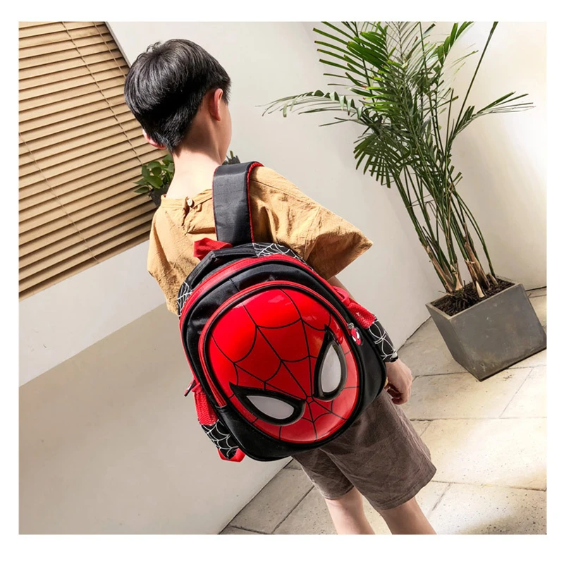 Children spiderman Backpacks Super heroes New School Bag 3D stereo Baby Boys Backpack Kids Children Cartoon School Bags