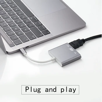 

Type-C Converter Cable for MacBook Samsung Galaxy S10 / S9 Type C to HDMI Adapter 4K USB C to Dual HDMI Charging Port Converter