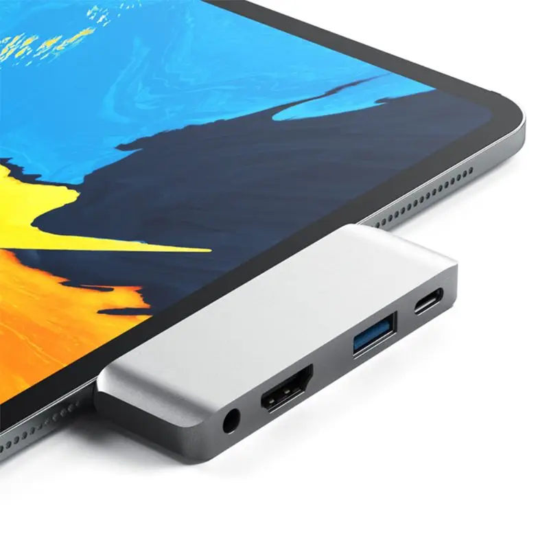 Тип C к HDMI+ AUX+ USB+ PD концентратор Mini USB C адаптер 4K HDMI для SD/TF карт ридер