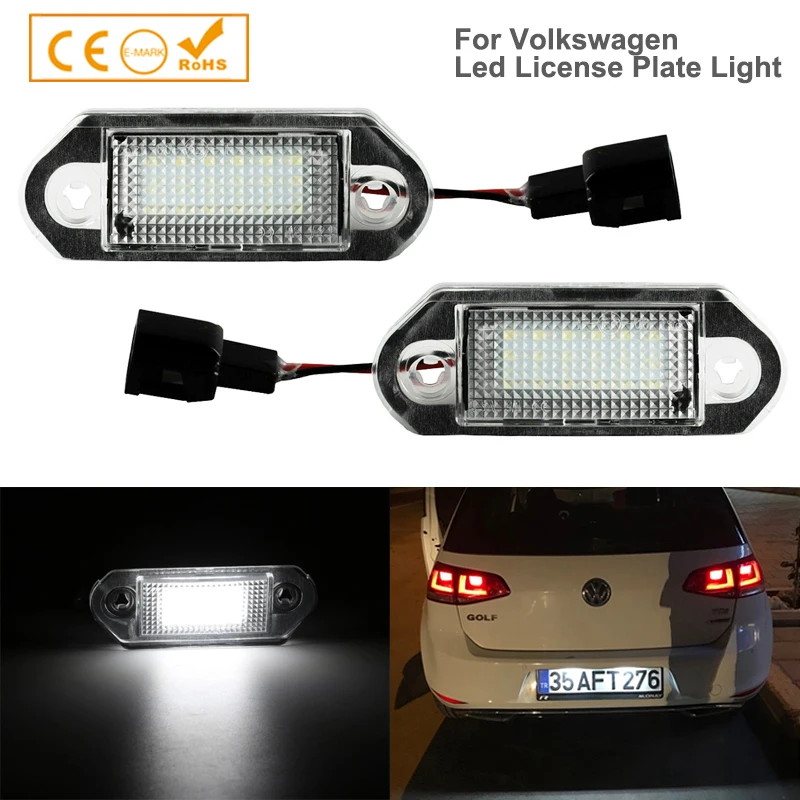 2 шт. светодиодный номерной знак светильник Canbus Авто хвост белый лампы для VW Golf3