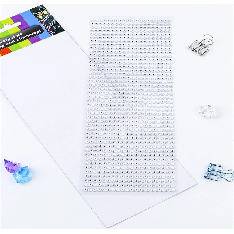 Слоновая кость 2640 шт 4 мм Стразы с кристаллами DIY наклейки на мобильный/ПК/телефон/стекло/чемодан самоклеющиеся декоративные наклейки - Цвет: Слоновая кость