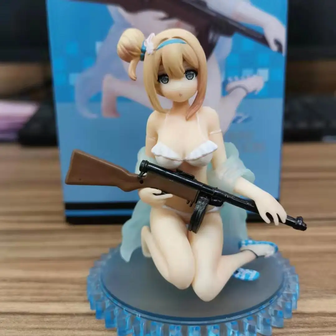 Аниме Девушки Frontline SuoMi KP 31 сидя Ver. Сексуальная девушка ПВХ фигурка