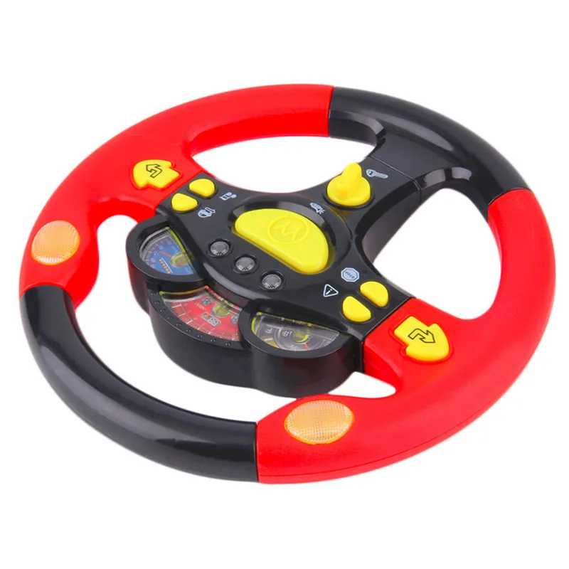 Симулятор вождения Детская игрушка с рулевым колесом детская развивающая игрушка(Возьмите с собой " AA 1,5 V" батарейки в комплект не входят