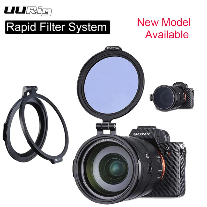 Baugger R-77 77mm Rapid Filter System Camera Lens ND Filter Metal Adapter Ring Compatible with Nikon Sony Olympus DSLR Cameras