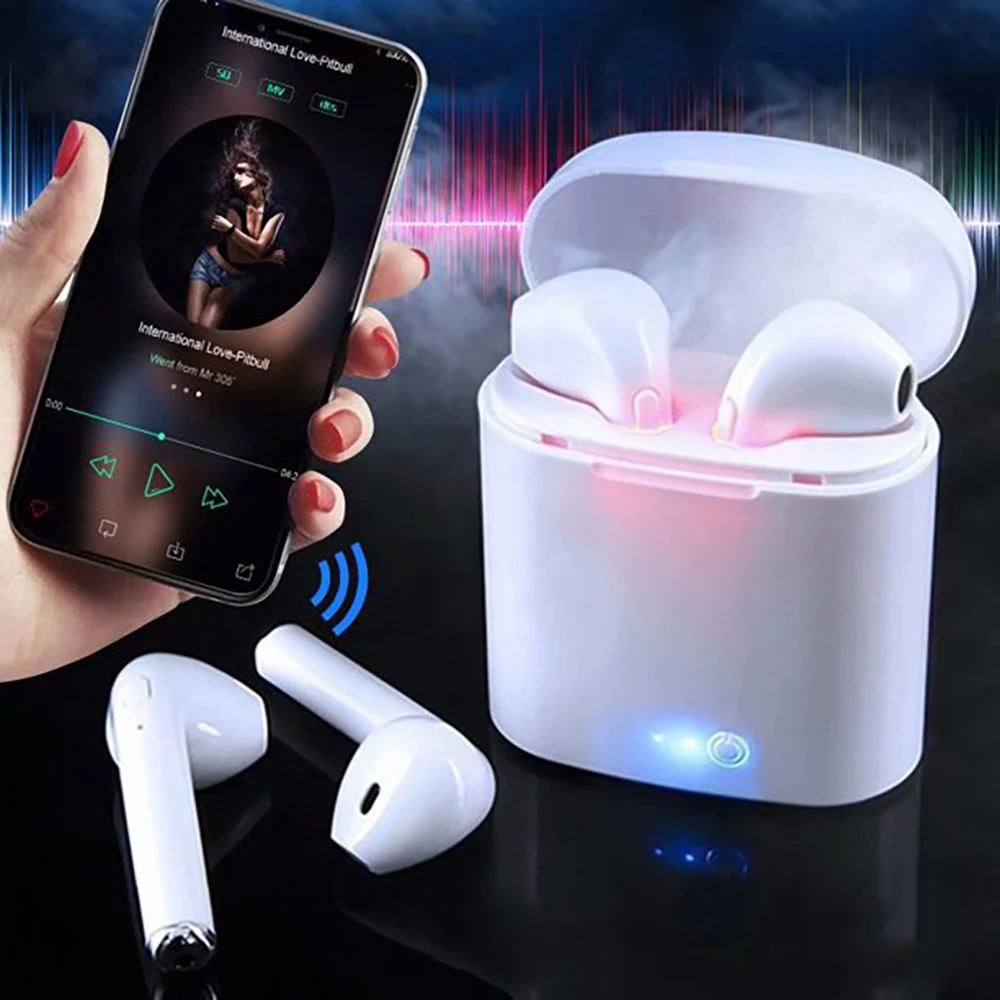 I7s mini I7S TWS Stereo Earbud Wireless Headphones Bluetooth Earphones In-ear Headsets With Microphone For Xiaomi Samsung Huawei