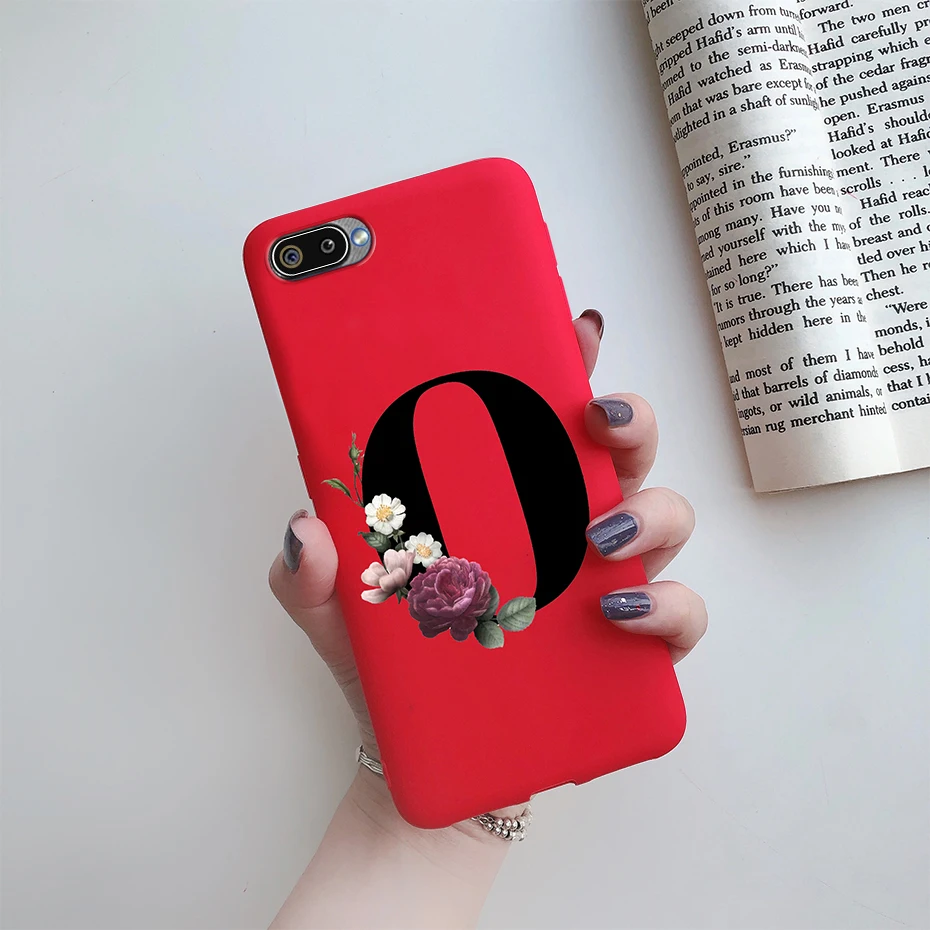 oppo mobile cover For OPPO A1K Phone Case Realme C2 Cover Alphabet Letters Flower Silicone Soft Coque For OPPO A1K RMX1941 A1K A1 k CPH1923 Funda cases for oppo phones