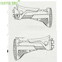 Спорт на открытом воздухе, интересная игрушка, 3D печать, Wilhelm yg36, Задняя поддержка, модифицированный для воды, пулевой пистолет, аксессуары KD09