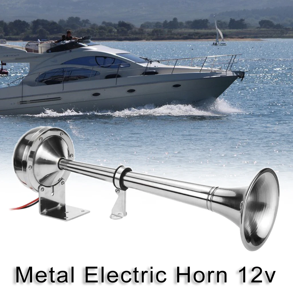 Single Air Trumpet Electric Air Horn 105db 12V 24V Horns Compressor For Car Lorry Train Boat Marine RV Trailer SUV Truck