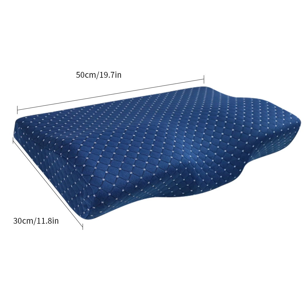 Ортопедическая подушка для здоровья, Ортопедическая подушка с эффектом памяти, защитная подушка для шеи, медленный отскок, латексная подушка в форме бабочки, постельные принадлежности - Цвет: 50x30cm