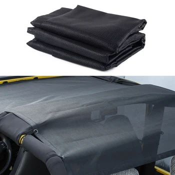 

Black PVC Mesh Shade Top Cover Sunshade UV Protector Fit for Jeep Wrangler TJ 1997 1998 1999 2000 2001 2002 2003 2004 2005 2006