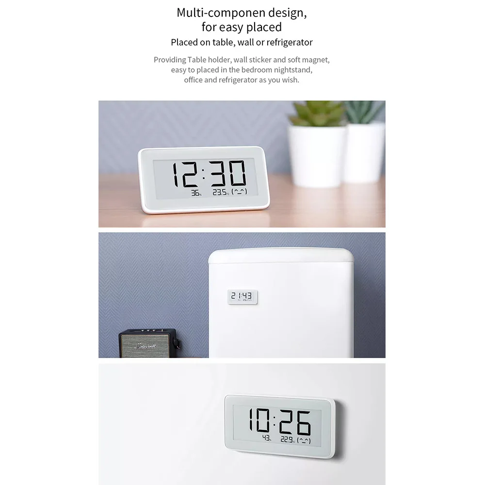 Xiaomi Mijia APP Smart lcd Цифровой Bluetooth датчик температуры и влажности часы Новые