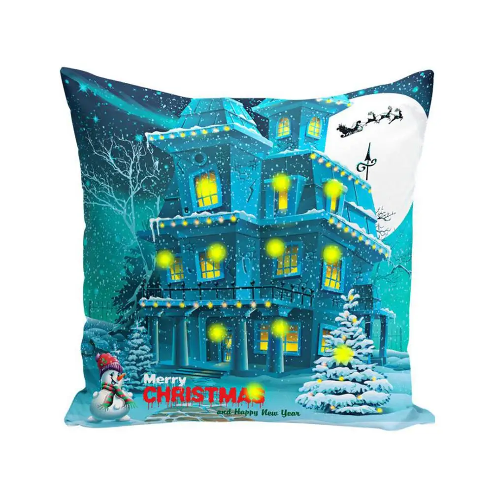 Наволочка на подушку Led Light Merry Christmas X-max Glow Throw светодиодная Подушка Чехол супер декоративная наволочка Подушка Наволочка