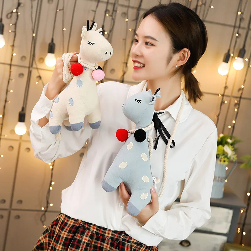 Kawaii Giraffe Backpack for Girls Deer Shoulder Bag Birthday Christmas Doll Toy Kids Gift