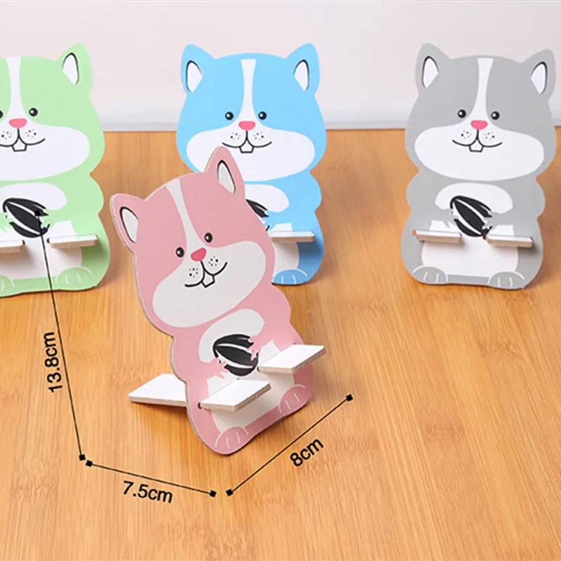 Популярный универсальный деревянный мультяшный мобильный телефон с подставкой