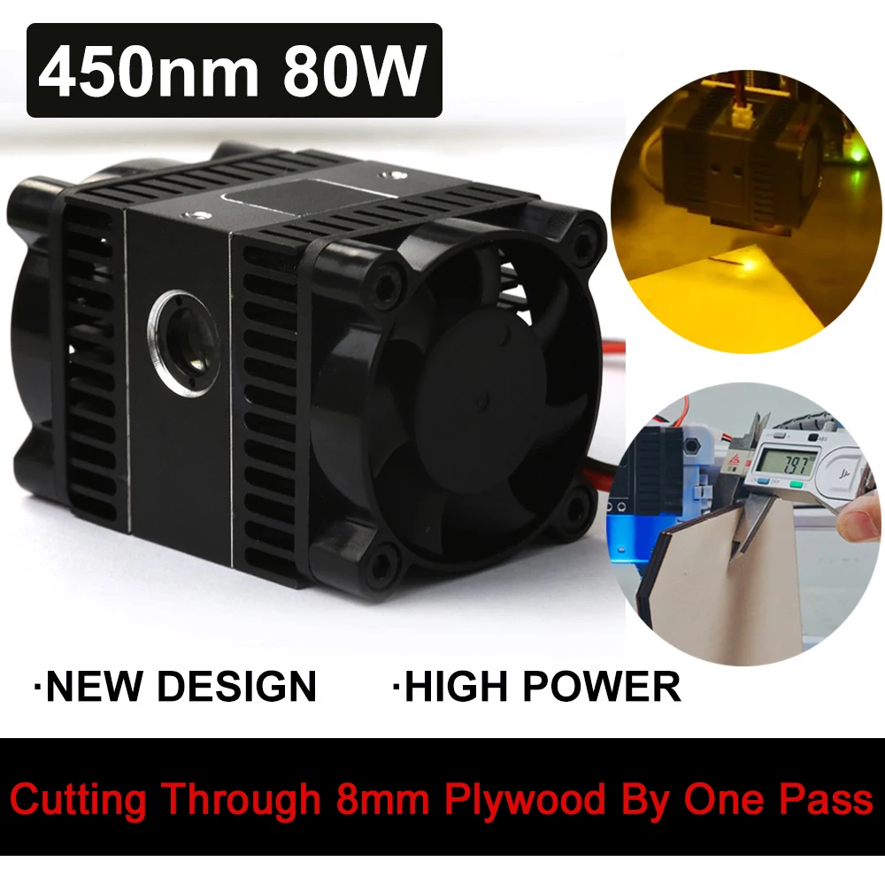 450nm 80W-Professional Version, Focal Fixed, laser module,compressed spot technology,laser head,laser cutting tool