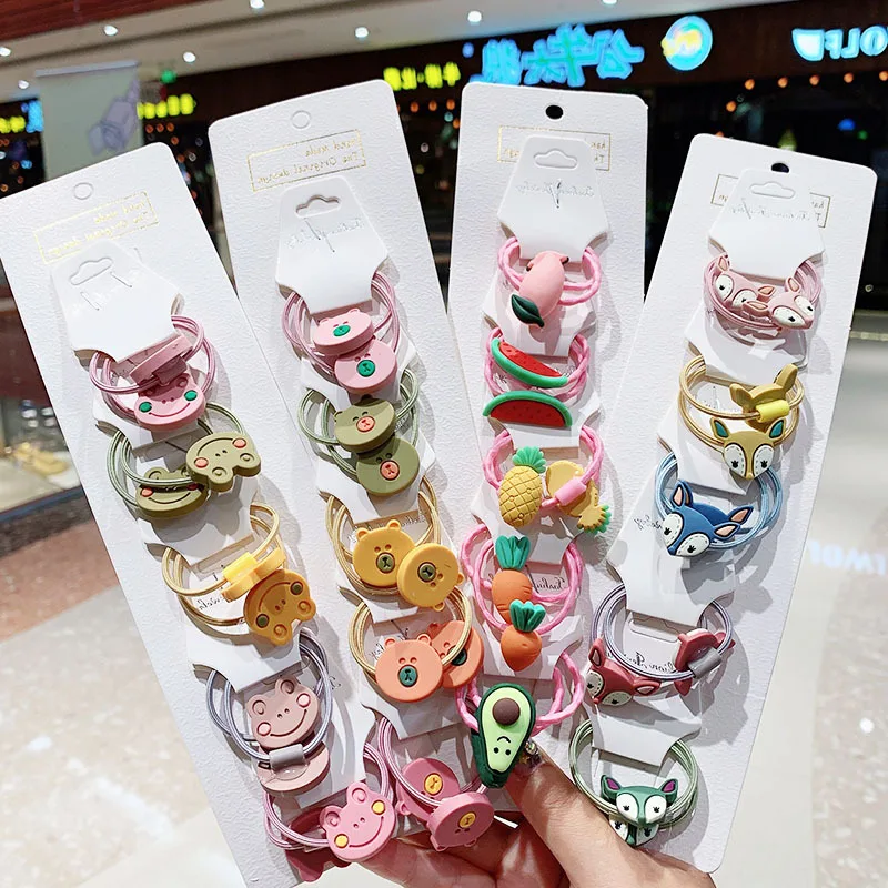 

1Set Girls Hair Bands New Cartoon Elastic Headband For Children Kid Ponytail Holder Scrunchie Headbands Fashion Hair Accessories