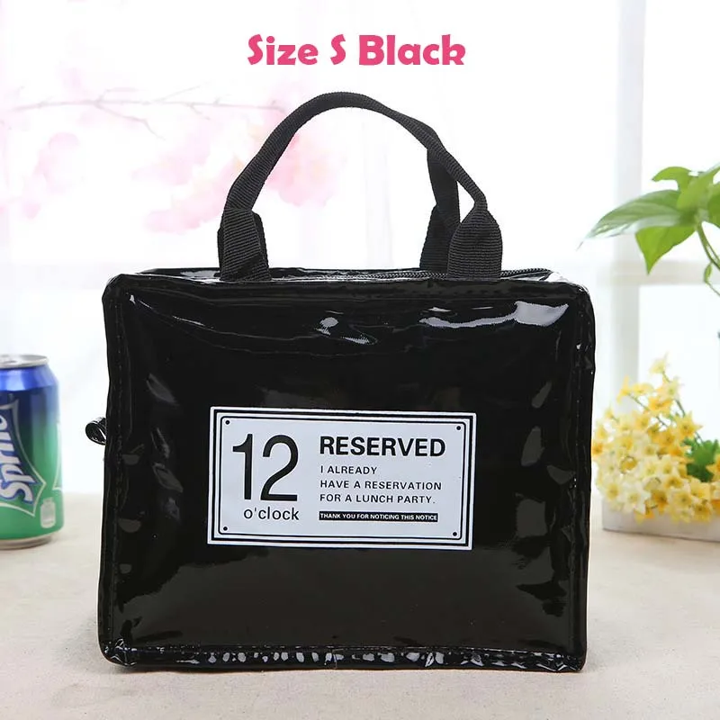 Black Size S Портативный Термальность сумка Водонепроницаемый соска для малышей с изображением бутылки из-под молока органайзер для детей обед хранения грудного вскармливания сумочка из искусственной кожи - Цвет: Black Size S