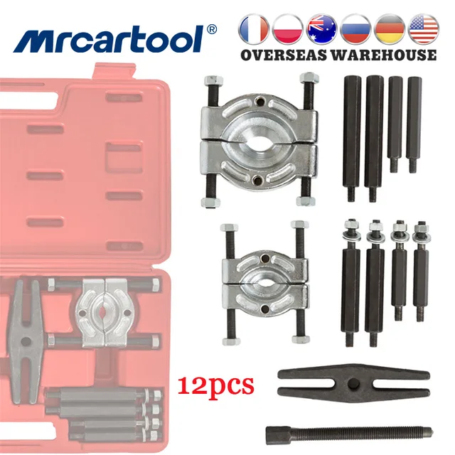 MR CARTOOL 12 PCS Double Disc Puller Disassembly Tool Set Gearbox Steering Wheel Separator 706 Bearing Splitter Removal Tools 1