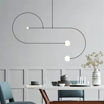 

Modern Iron Geometric Led Chandeliers Lights Luminaire Design Bedroom Living Room Restaurant Pendant Lamps Industrial Chandelier