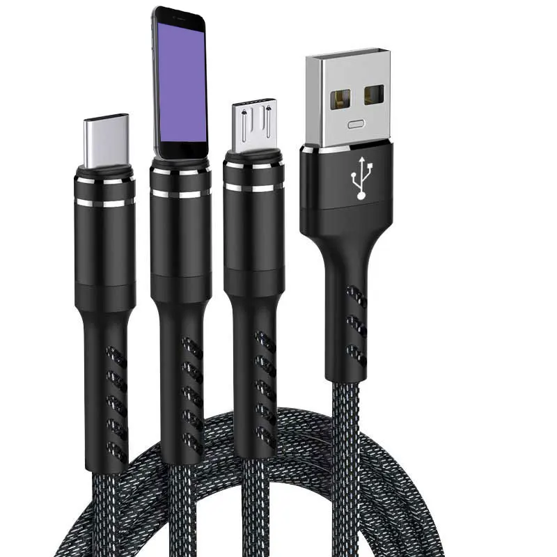 Зарядный кабель с несколькими Usb-портами для Huawei P30 Mate30 Usb-кабель Type-c провод Samsung S8