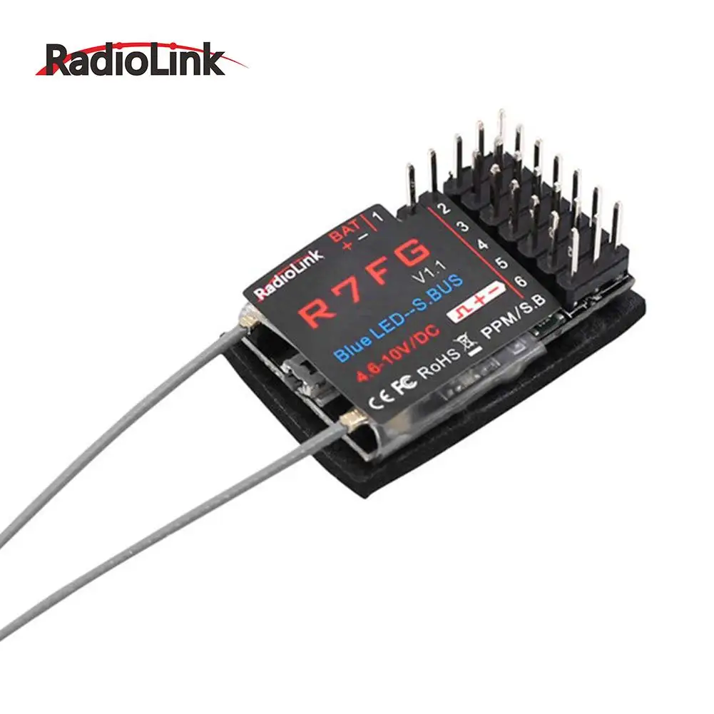 

Hot New RadioLink R7FG 2.4GH 7CH Dual Antenna Receiver For RC RC6GS/RC4GS/RC4G/RC3S/T8FB