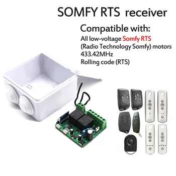 

3pcs SOMFY door remote control receiver for Telis 4 RTS Telis 4 Soliris RTS Telis 1 MODULIS RTS Keytis NS 2 RTS garage receiver