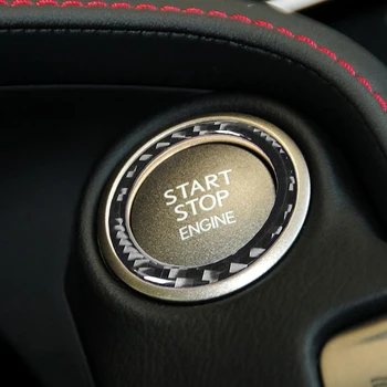 

Carbon Fiber Decals For LEXUS IS250 300 350 2006-2017 Car Interior Engine Start Stop Button Panel Trim Ring Auto Accessories
