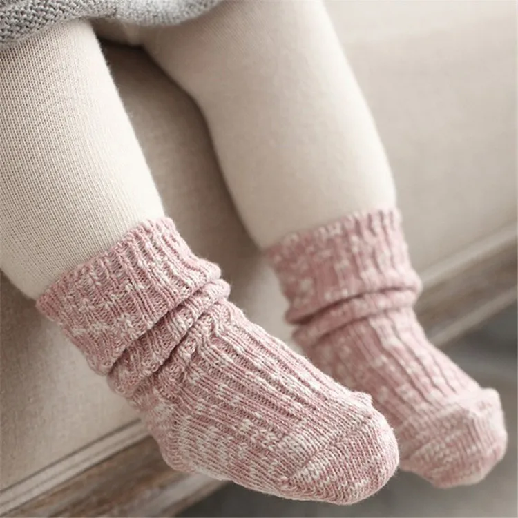Носки для малышей Новые милые мягкие теплые зимние носки-тапочки для маленьких девочек носки для детей от 0 до 24 месяцев Одежда для маленьких девочек