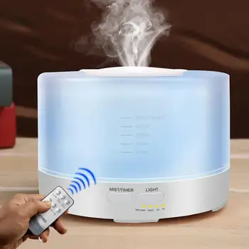 

Air Humidifier Essential Oil Diffuser 500ML Ultrasonic Cold Mist Generator Air Purifier Remote Control Aroma Diffuser for Office