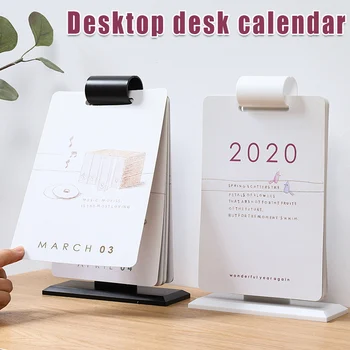 

Wholesale 2020 New Year Mini Table Calendar Creative Simple Desk Calendar Yearly Flip Calendar Daily Planners with Hanging Mount