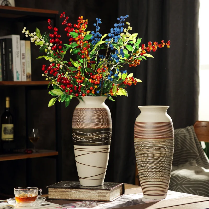 

Jingdezhen Fine Porcelain Handmade Gifts European Ceramic Vases Personality Retro Home Decorations Flower Arrangement Vase Pot