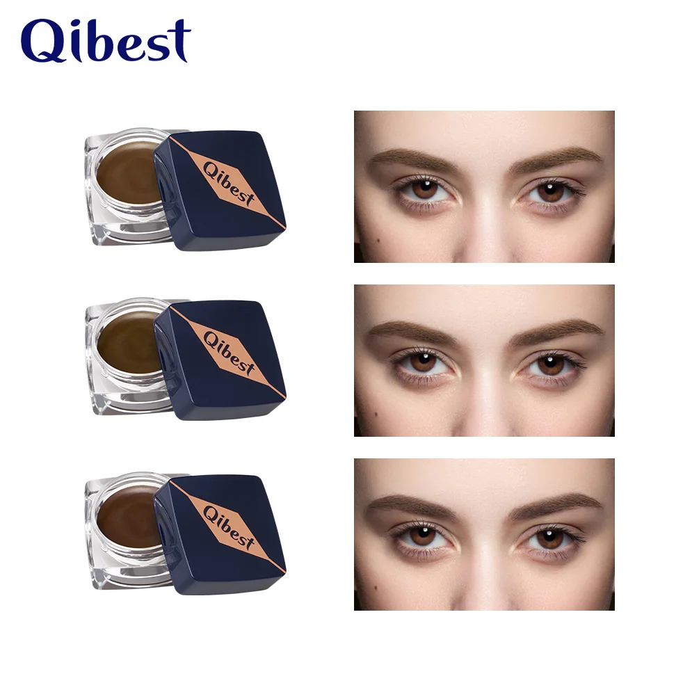 QiBest 6 Colors Professional Eyebrow Enhancer Waterproof Gel Makeup Lasting Tint Eye Brow Comestic With Brush Tools | Красота и