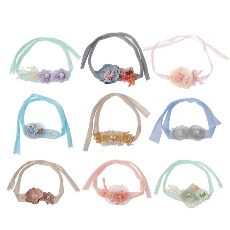 

Newborn Photography Props Flower Headband Baby Girls Handmade Tieback Headwear