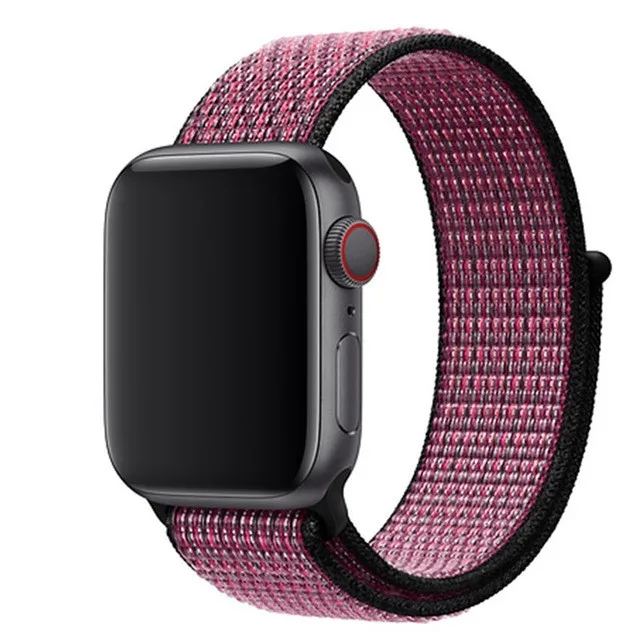 Нейлоновый браслет-петля 40 44 мм для Apple watch band 4 5, спортивный сменный ремешок, аксессуары, дышащая повязка для Iwatch 3 2 1 38 42m - Цвет ремешка: Pink blast