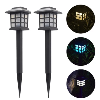 

1/2PCS Waterproof Outdoor Solar LED Pathway Landscape Light Stake Lamp for Garden Yard Lawn Pathway Patio Driveway --M25