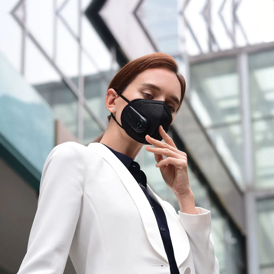 Мякоть дыхательная маска PM2.5 фильтр Анти-загрязнения респиратор USB перезарядка 3 режима скорость ветра Анти Пыль дыхательная маска путешествия