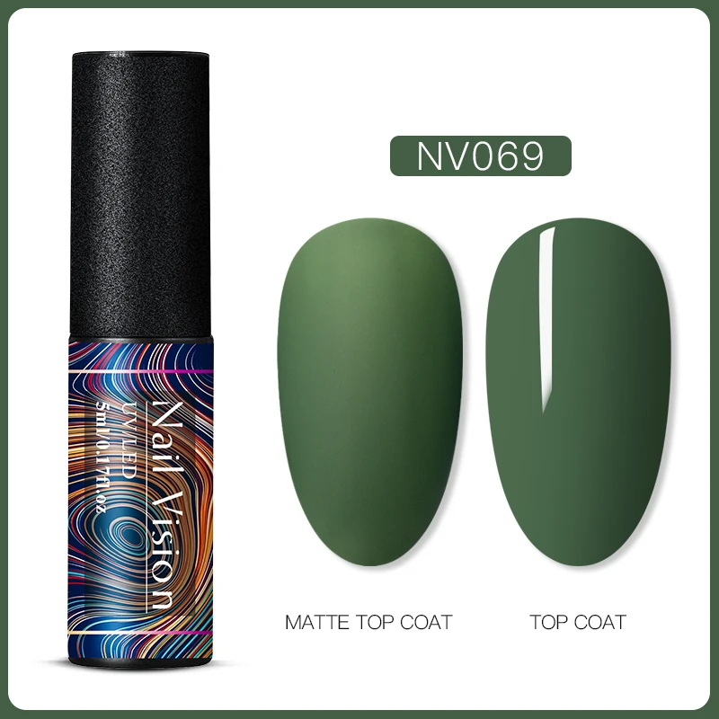 Nail Vision Матовый УФ-гель для ногтей 5 мл чистый зеленый синий цвет матовое верхнее покрытие замочить от ногтей гель лак маникюрный лак - Color: S06664