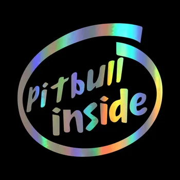 

Pitbull Inside Funny Car Stickers and Decals Cute Quotes Car Bumper Sticker Vinyl Decal for Vehicle Window Door Body 5.6"x6.02"