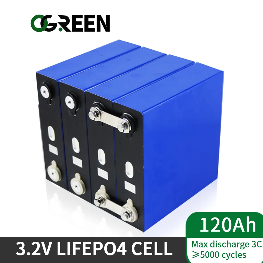 OGREEN новые 8 шт 3 2 V 120AH Lifepo4 батареи 12V240AH 24V120AH циклы 4000 раз для домашнего хранения
