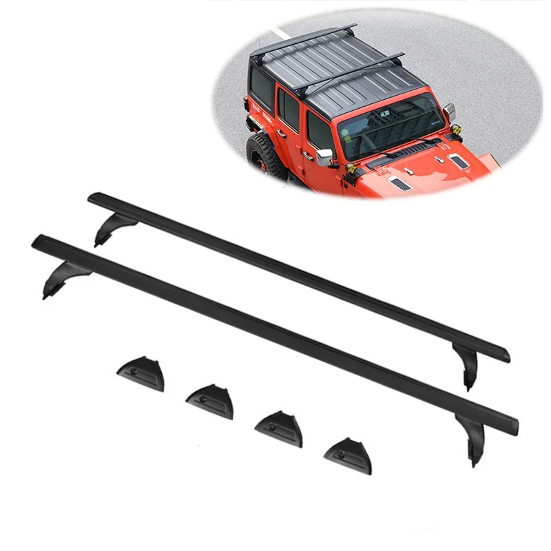 SHITURUI Car Accessories Aluminum Alloy Roof Rack Fit For Jeep Wrangler 5 door 2007-2017 2018 2019 2020 Crossbar