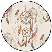 Круглый ковер в стиле ретро с изображением Ловца снов, ковры для декора гостиной, коврики для детской комнаты, коврики для спальни, современные коврики