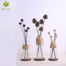 Горячая нордическая стеклянная ваза для гостиной украшение стола прозрачная вода Гидропоника веревка в цветочек гербарий ваза DIY День святого Валентина