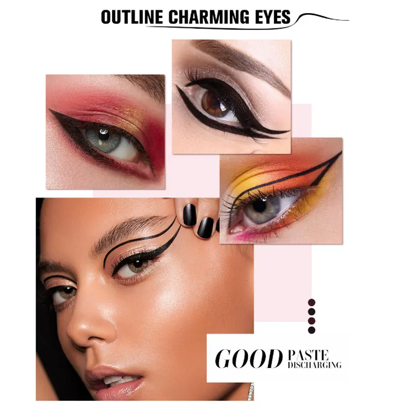 O.TWO.O Ink Color Liquid Eyeliner Pen Waterproof Long Lasting Black Brown Eye Liner Pen Profissional Eyeliner Delineador de ojos
