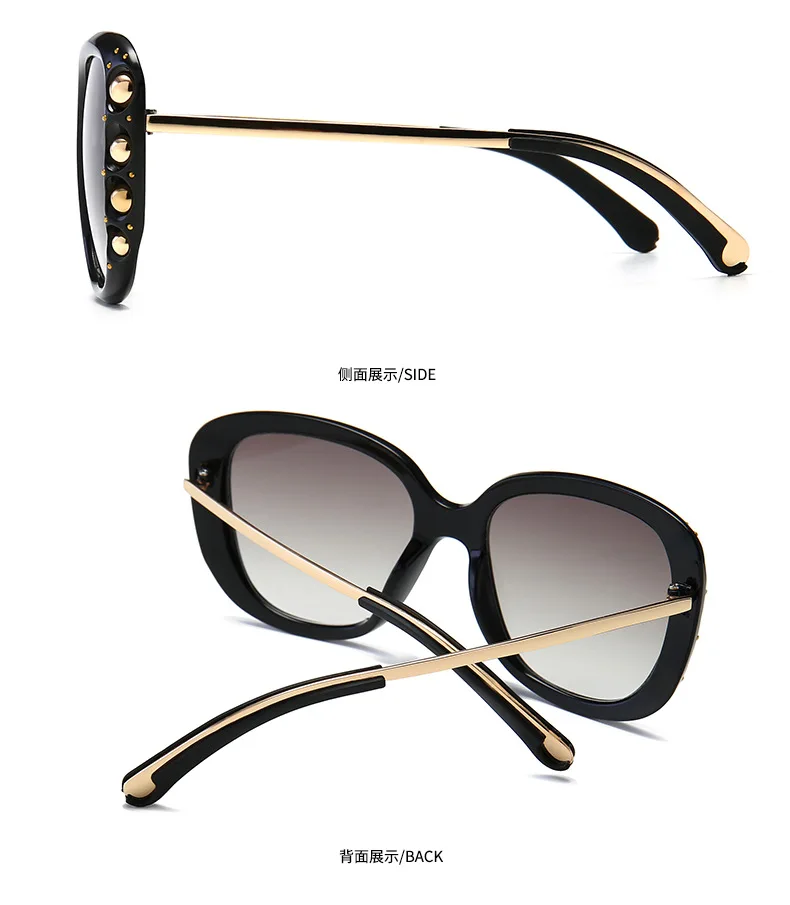 NEW Vintage Men Square Sunglasses Women Retro Punk Style Metal Frame Colorful Mirror Rivet Sun Glasses Eyewear UV400 NX