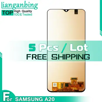

5PCS/Lot LCD For Samsung A20 A205/DS A205F A205FD A205A LCD Display Touch Screen Digitizer Assembly For Samsung A20