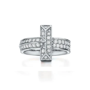 

S925 wedding birthday party Valentine's Day gift for women 1:1 high quality diamond ring luxury brand jewelry free shipping