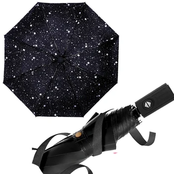 

Creative Black Umbrella Rain Women Parasol Anti-UV Folding Automatic Umbrella For Men Travel Sun Umbrellas Kids Christmas Gift
