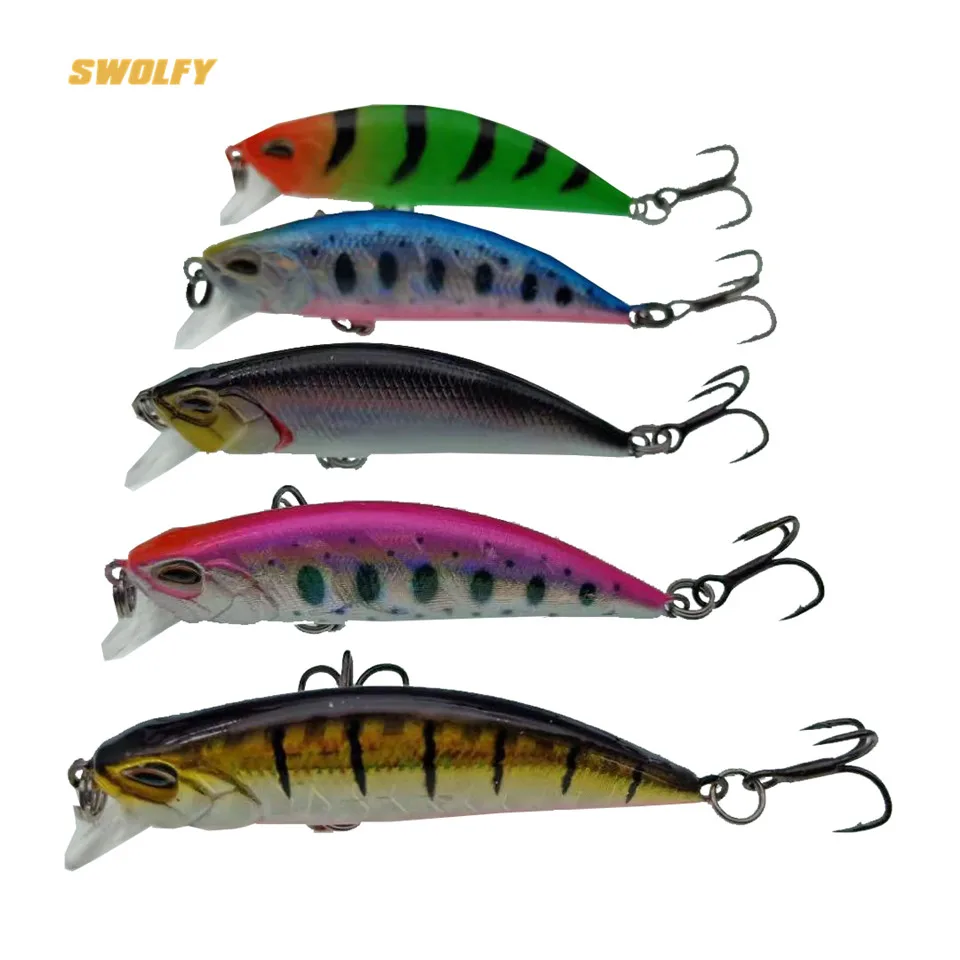 Swolfy, 14 шт., рыболовные приманки, 5 см, 5,5 г, блесна, приманка, кренкбейт, Isca, художественная жесткая наживка; рыболовный воблер, бас, поддельная рыба, Тонущая